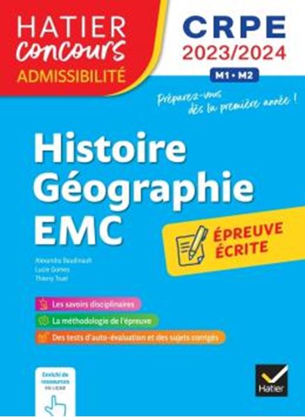 Picture of HISTOIRE-GEOGRAPHIE-EMC- CRPE 2023-2024 - EPREUVE ECRITE D´ADMISSIBILITE