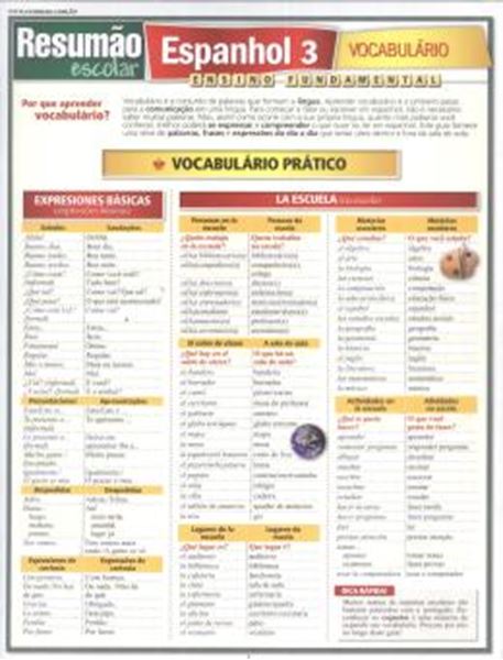 Picture of RESUMAO - ESPANHOL 3 - VOCABULARIO
